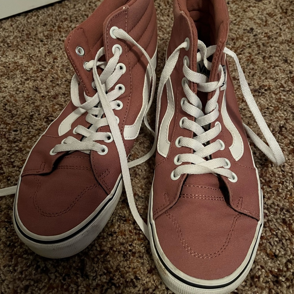 Vans Rose High-Top Sneakers with White Accents